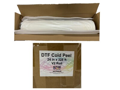 DTF Direct to Film Cold Peel Roll, 24'' x 328 ft Transfer Roll V2, STS Inks