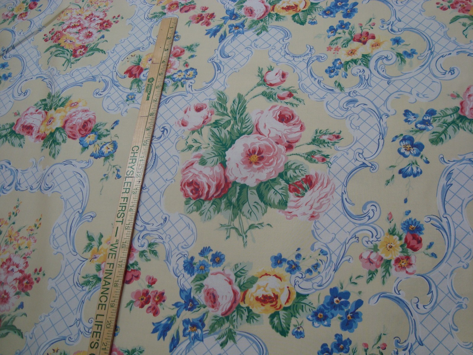 2 yds SCALAMANDRE ANTOINETTE Pastel DRAPERY FABRIC 54