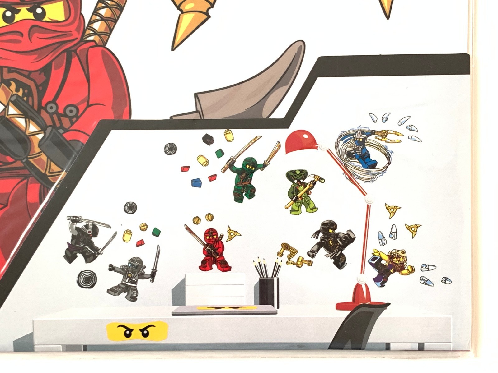 New LEGO Ninjago Wall Stickers Decals 851348 - 4 Sheets