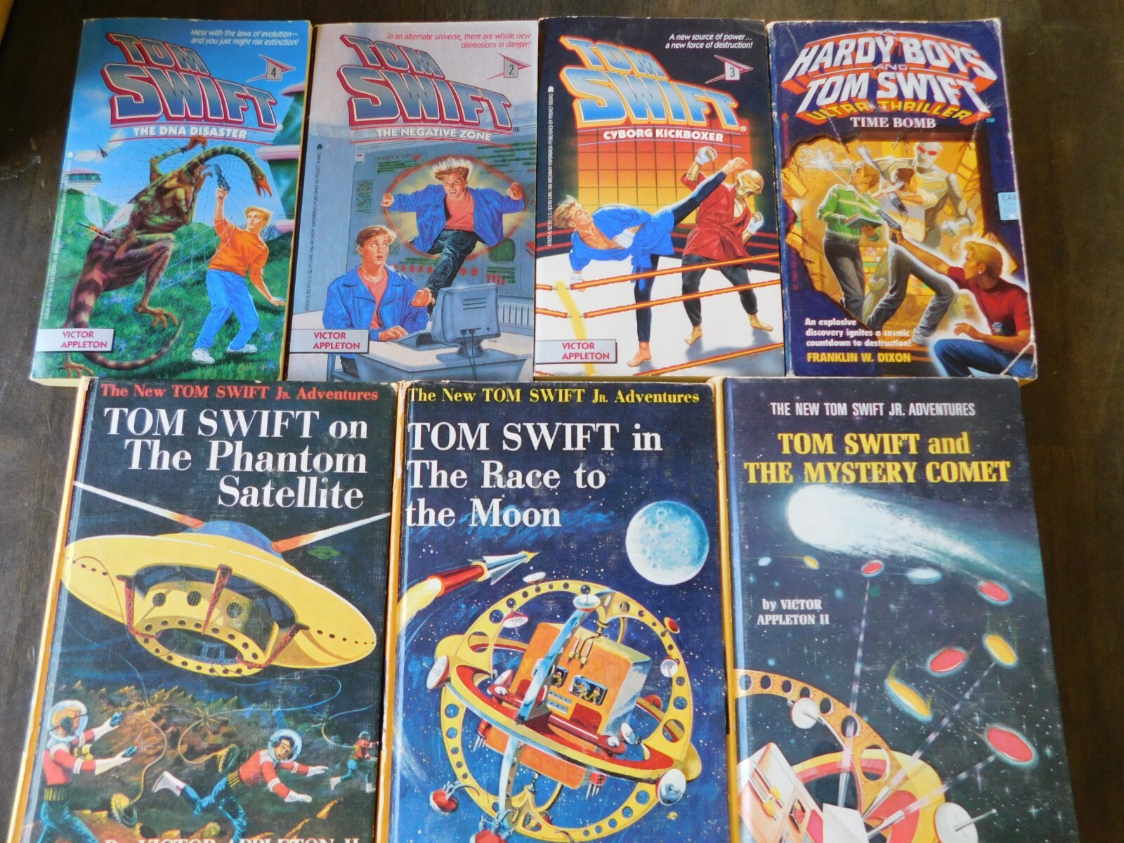 Lot of 7 Vintage Tom Swift Books 1990's Paper Back