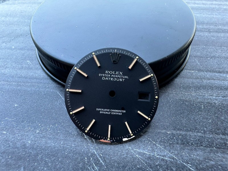 Rolex Datejust 1601 1603 1600 Black Dial Tritium