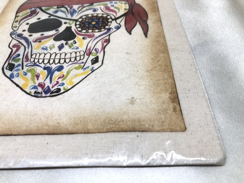 Sugar Skull Pirate Painting On Amate Bark Paper