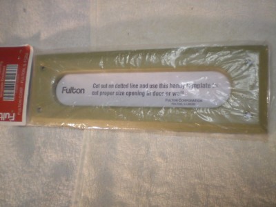 Fulton Drop Letter Plate Brass Finish B-166 Large 8