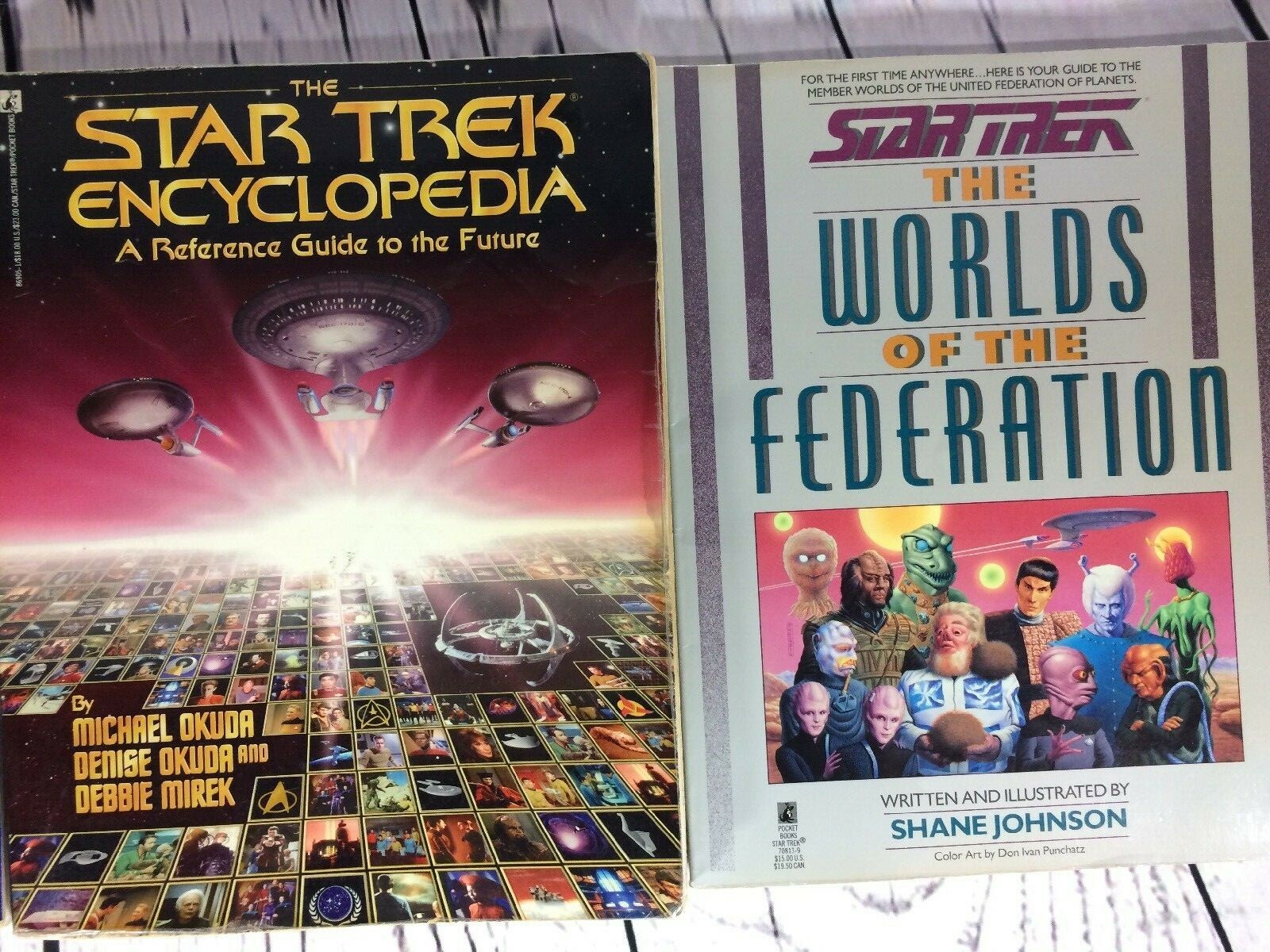 Star Trek 9 book lot; Companion, Encyclopedia Technical Manual Chronology + More