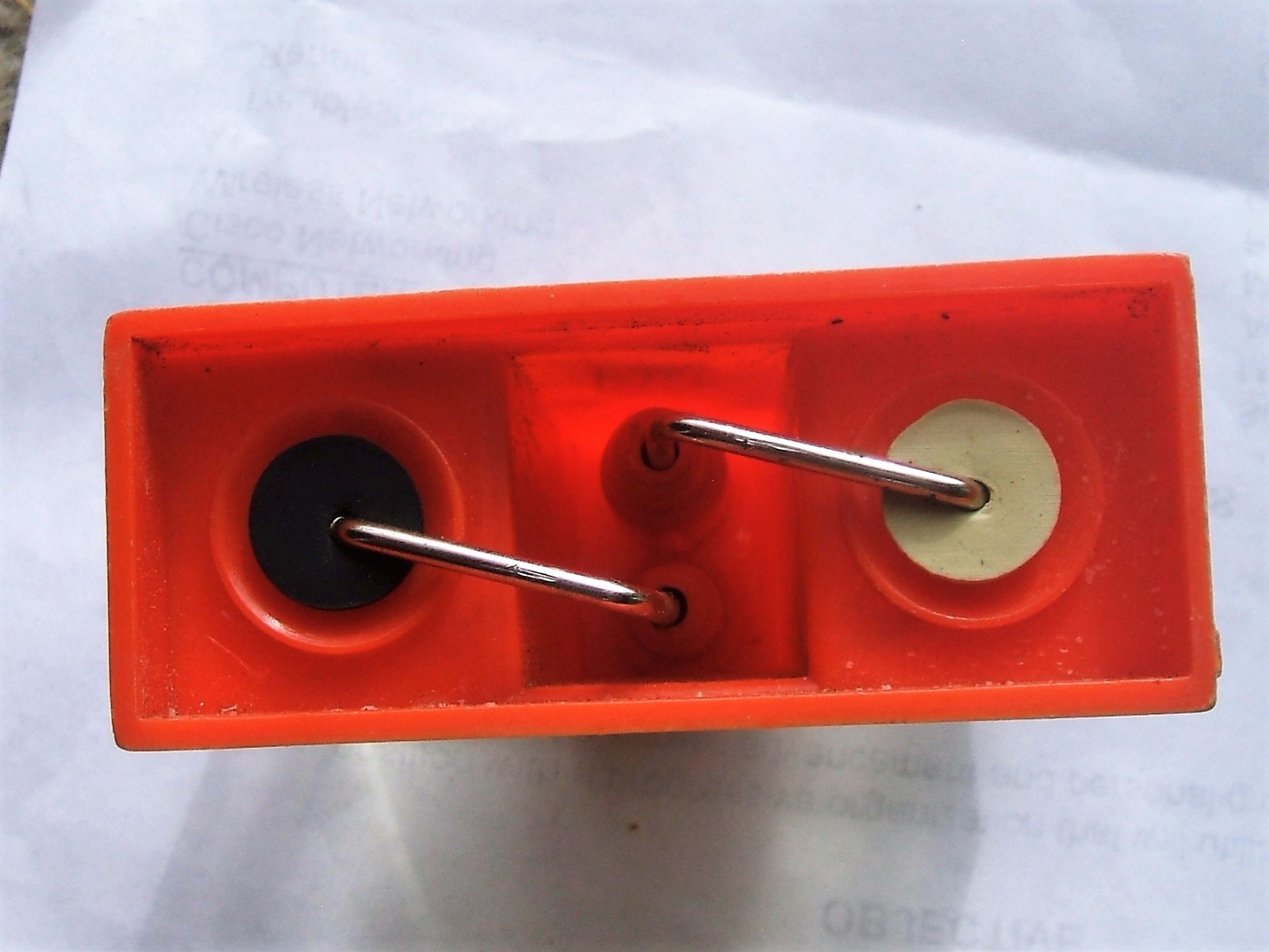 Vtg Salt & Pepper Souvenier from Stone Mountain, Georgia Orange Plastic