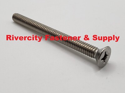 (5) 1/4-20x3 Phillips Flat Head Machine Screws Stainless 1/4x20x3 Bolts 1/4x3