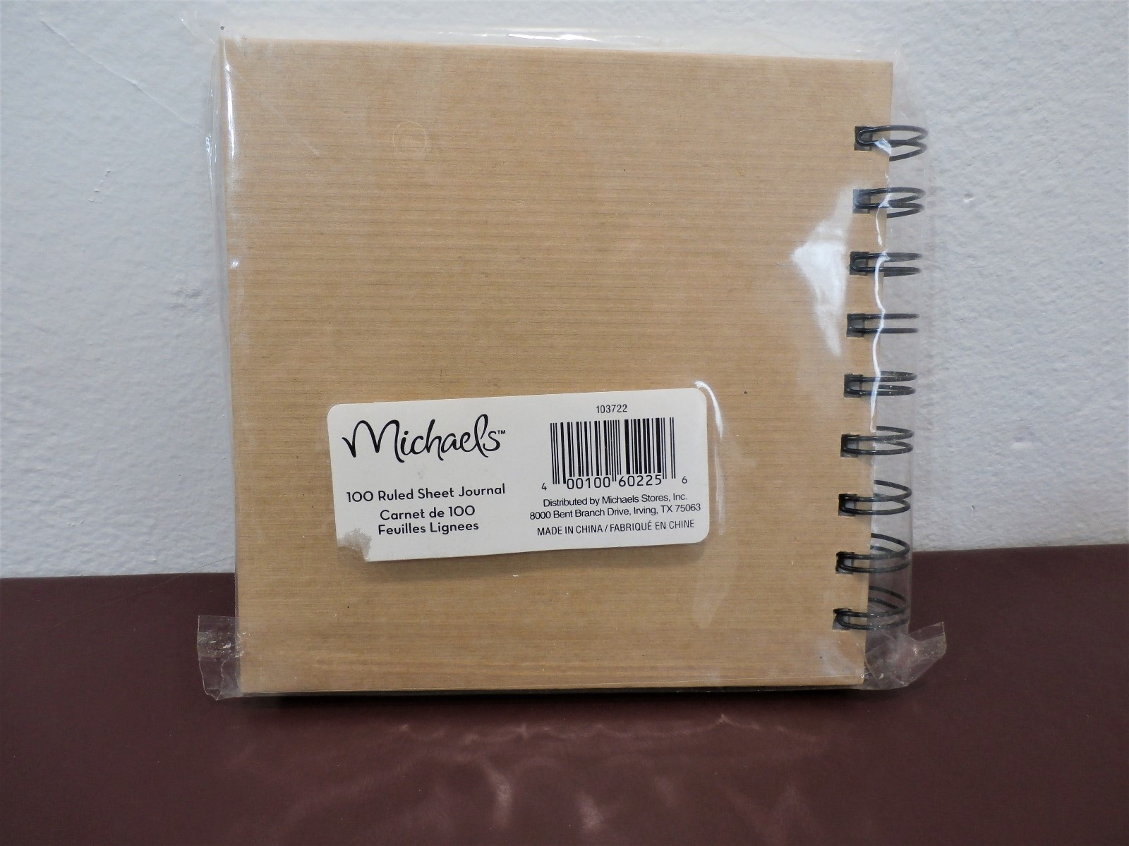 NEW!!  Michael's 100 Ruled Sheet Journal Initial 'V'  5 5/16