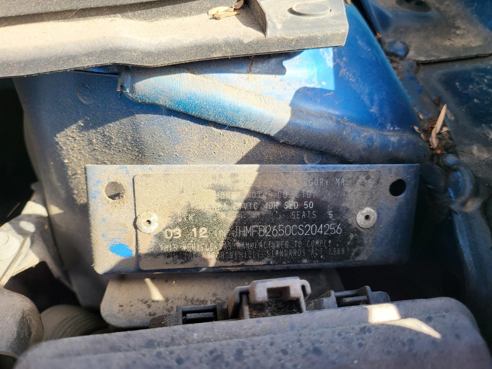 Honda Civic Left Rear Door Window Regulator 9th Gen 02/2012-04/2016 - thumbnail 7