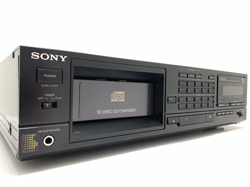 Sony CDP C10 Compact Disc 10 CD Changer + Remote Vintage