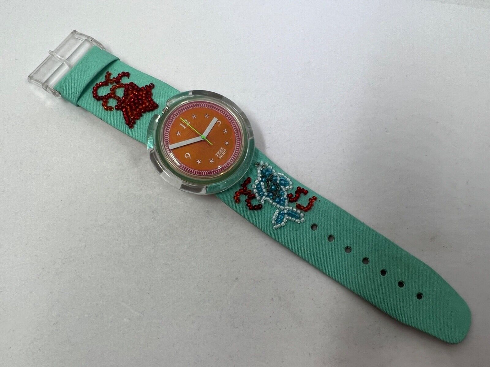 Swatch Soupe De Poisson PWZ106 1993 Pop 39mm Textile Over Swatch Soupe De Poisson PWZ106 1993 Pop 39mm Textile Over
