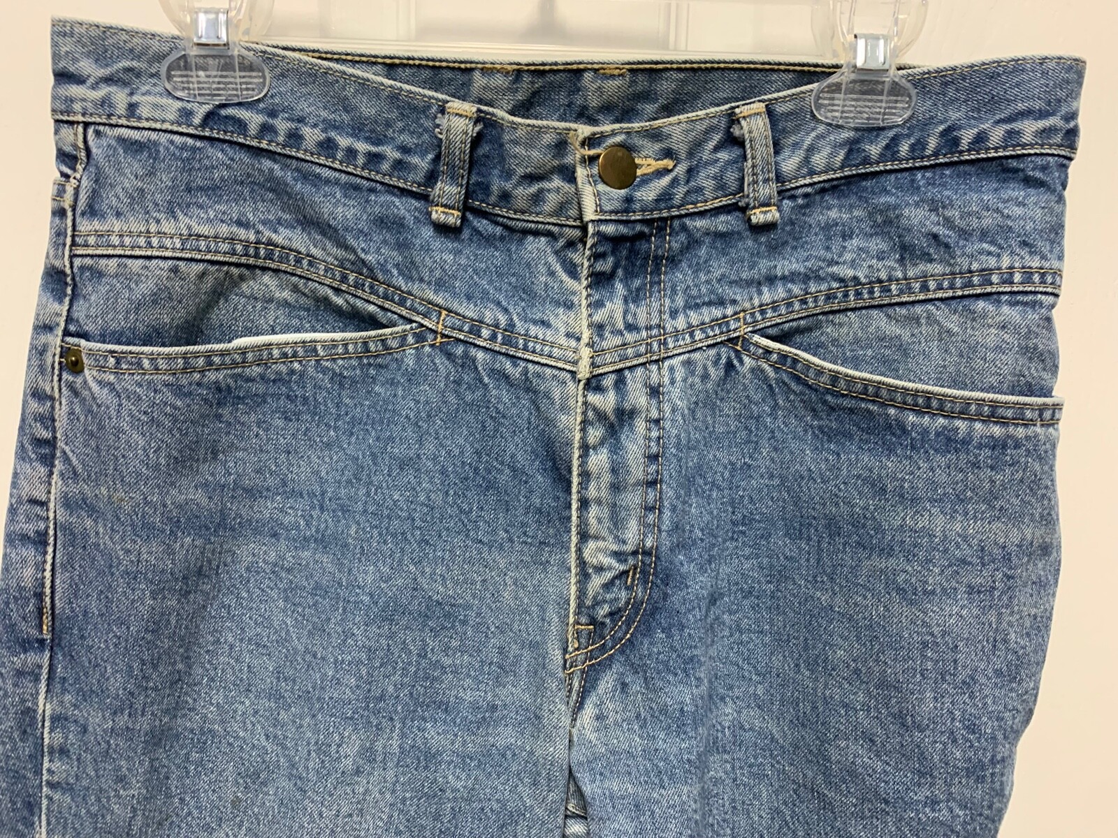 70,80’s デニムバナー DENIM HEADQUARTERS vtg '80s CLASSIC CODE BLEU (Japan) jeans size 34 X 34 faded