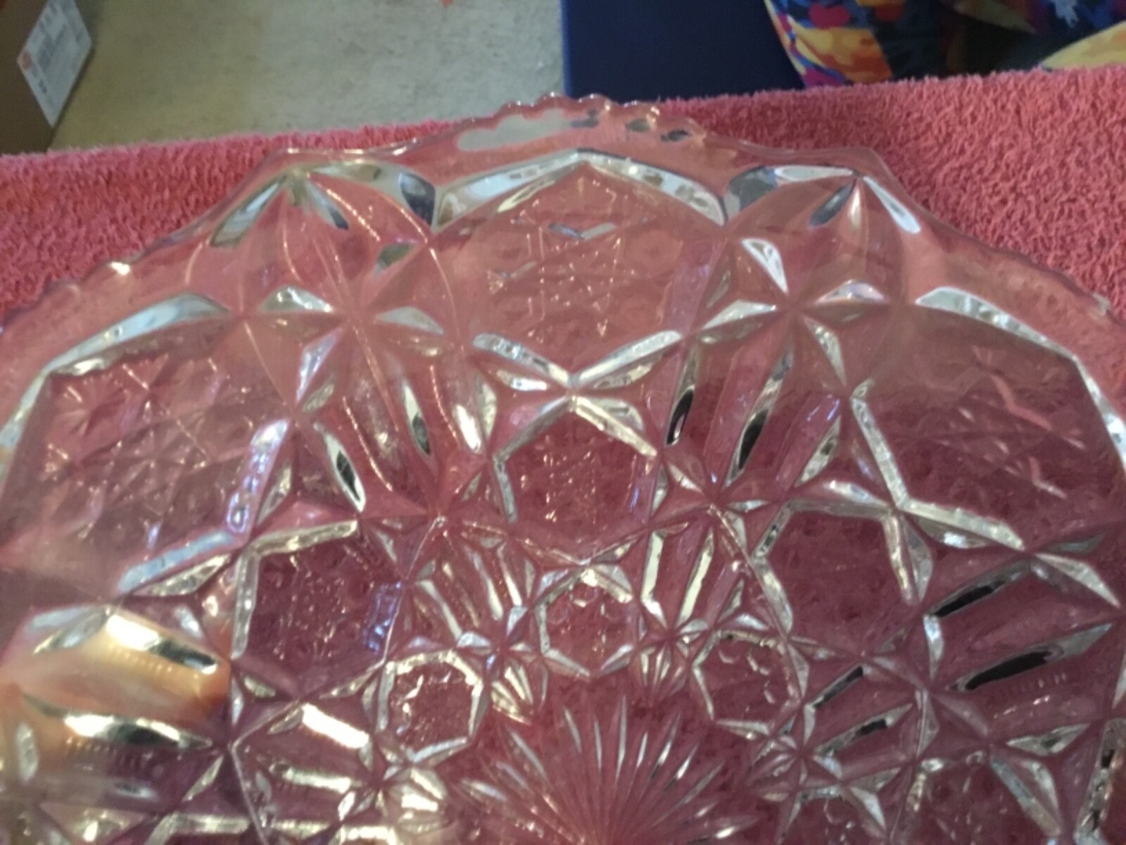 Pressed Glass Serving Plate