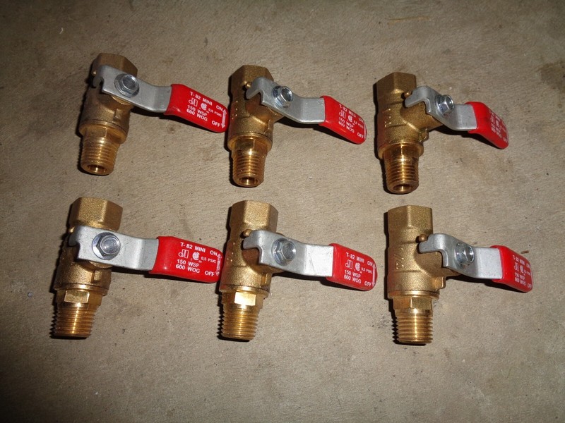 Hoke T-82 1/4 inch Male Female Thread Mini Ball Valve 6 each NEW