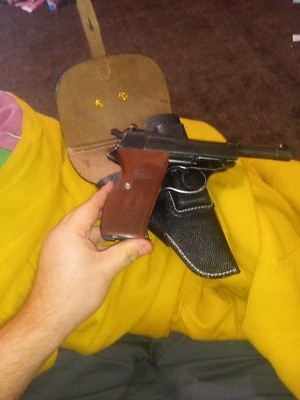 Walther P38 / Mauser P38 pistol grips antique copper plastic