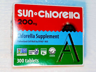 SUN CHLORELLA A 200Mg 300 TABLETS BRAND NEW, SEALED EXP. 11/2024+