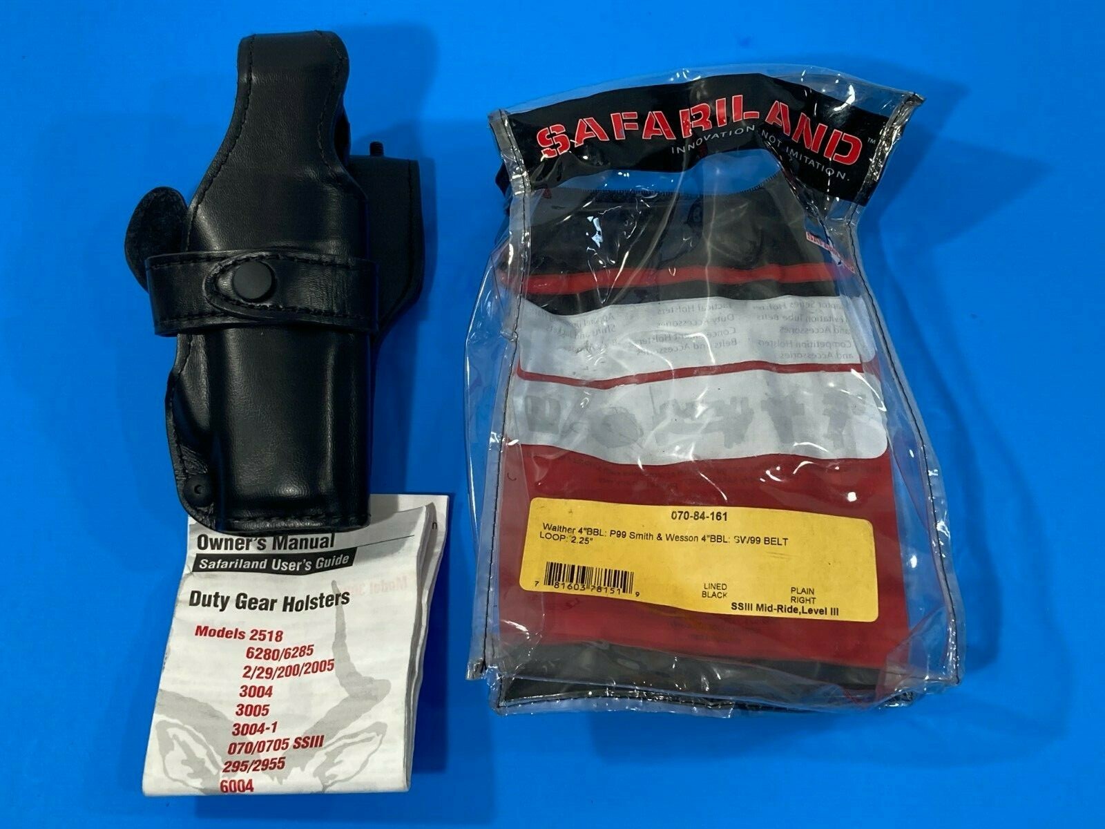 SAFARILAND SSIII 070-84-161 LEVEL III DUTY HOLSTER S&W SW99