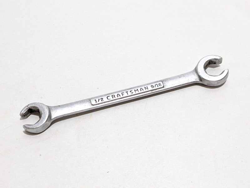 Craftsman 1/2" X 9/16" Flare Nut Line Wrech Hydraulic Fitting Tool USA -V-