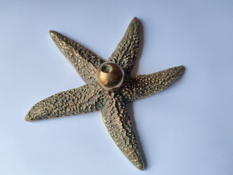 Presse-Papier Porte-Stylo Ã©Toile De Mer Bronze