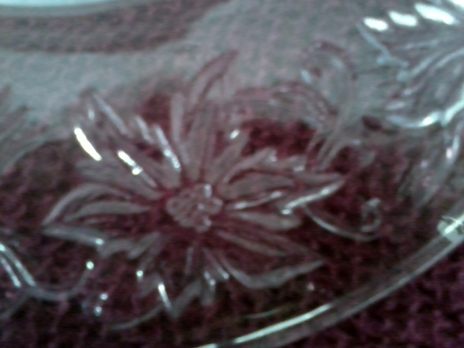 1 PRINCESS HOUSE Crystal Fantasia Poinsettias frosted Luncheon Plate 8