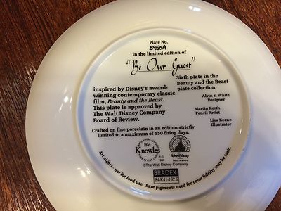Disney Beauty Beast Collector Plate 