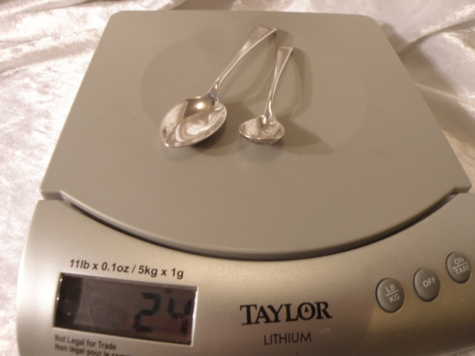 ANTIQUE STERLING SPOONS 1 TEASPOON 1 DEMI TASSE SPOON 100+ YEARS OLD NICE RARE