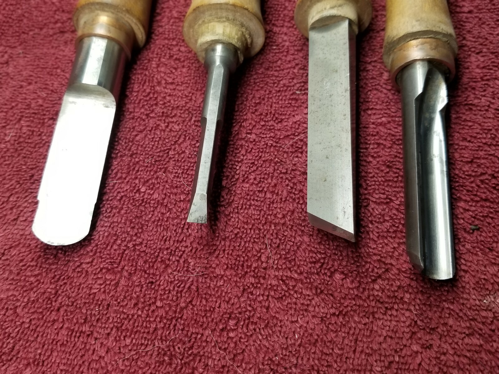 Set of 4  Wood Lathe Chisels  (Homemade?)
