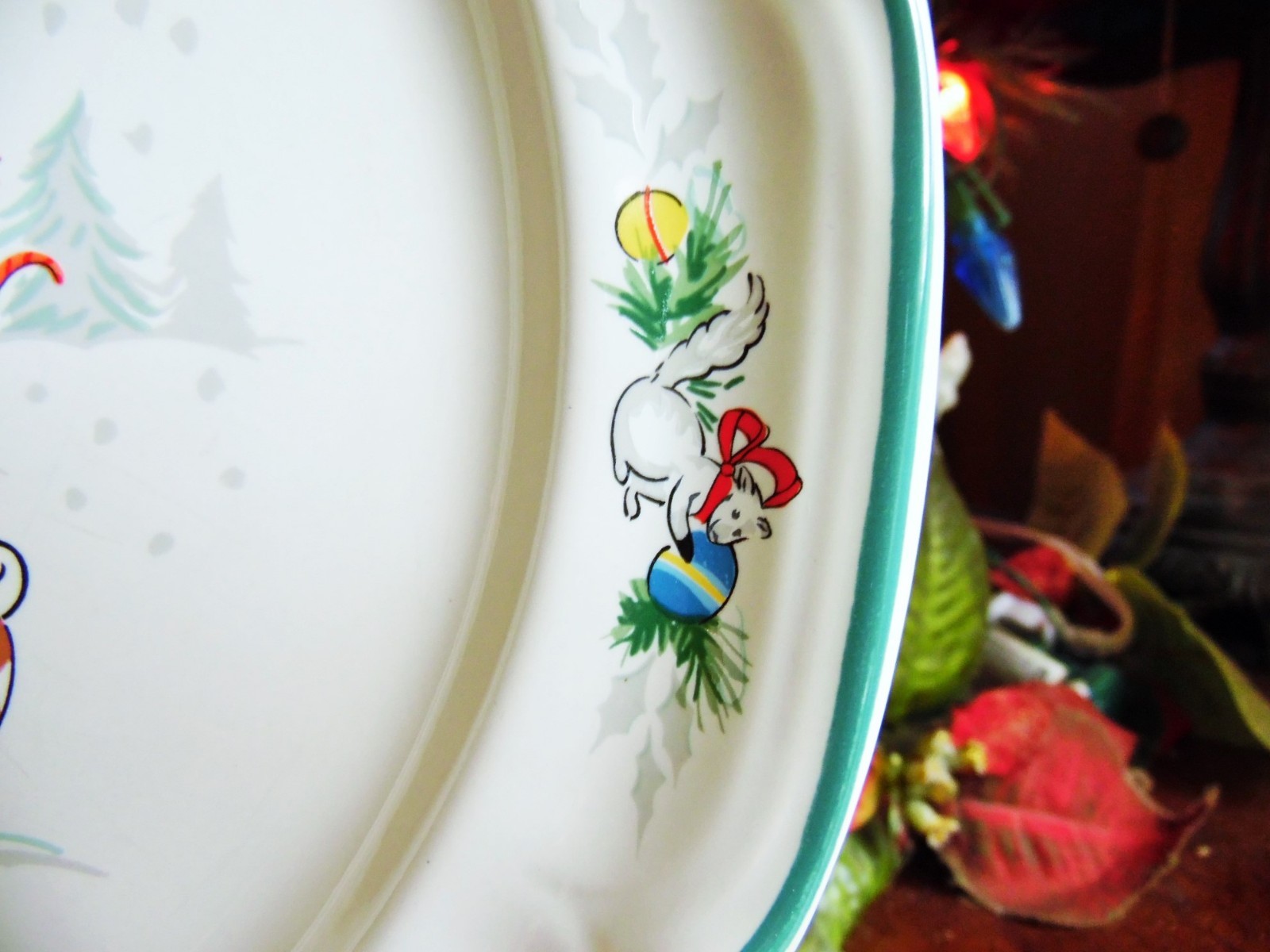 1 NEW OTHER(old stock) INTERNATIONAL CHINA COUNTRY CHRISTMAS DINNER PLATE 10 3/4