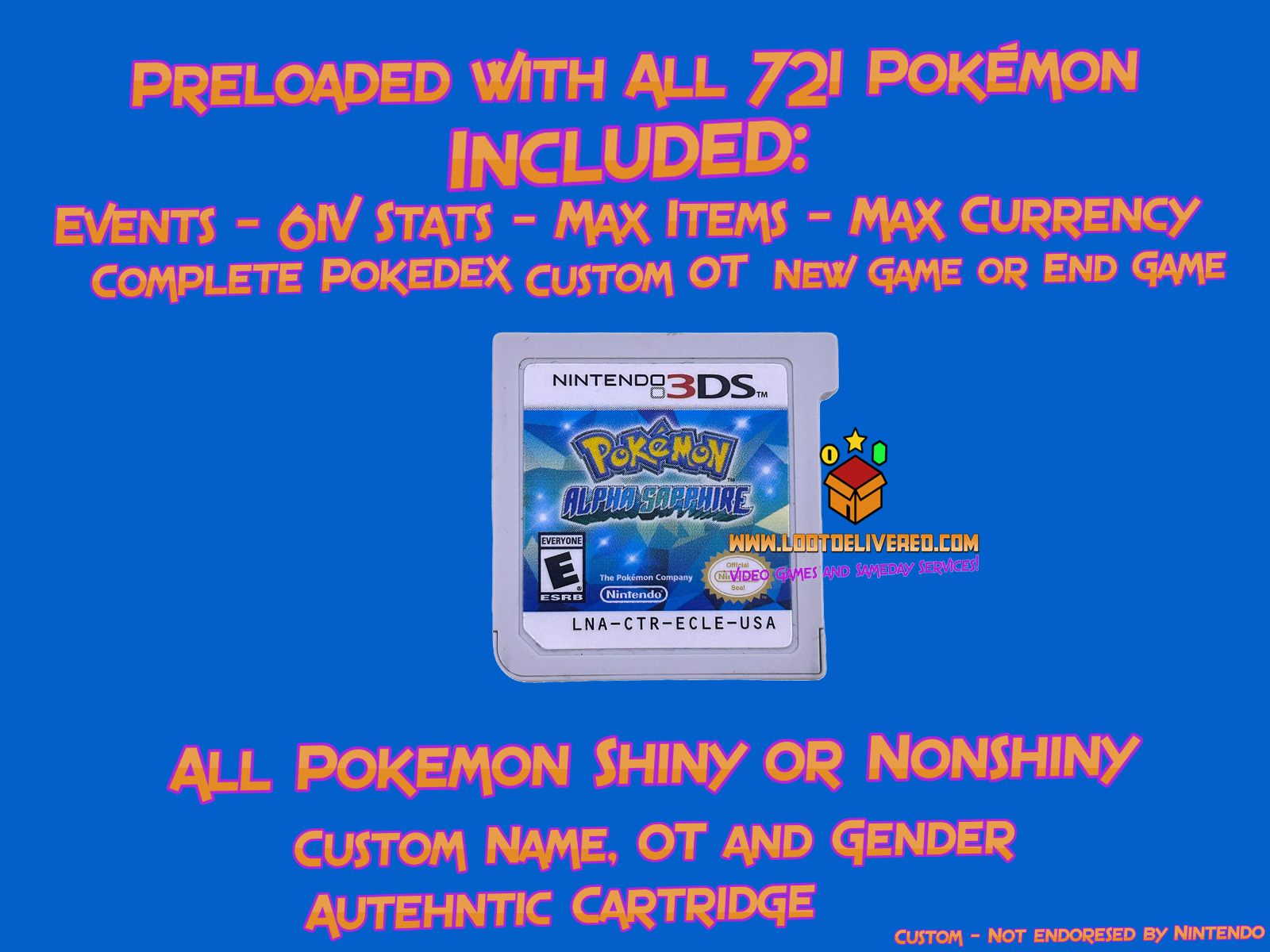 Pokemon Alpha Sapphire 3ds | All 721 Pokemon included | eBay