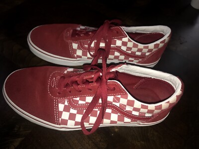 Checkerboard vans lace up womens cheap