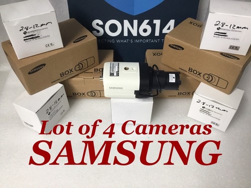 Lot of 4 SAMSUNG SCB-2005N Security Color Cameras W/2.8-12mm 700TVL OSD NTSC NEW
