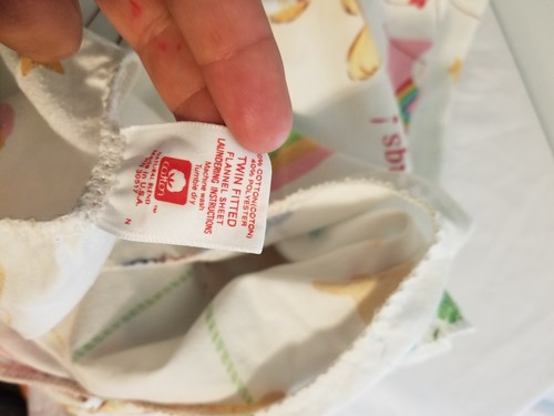 CARE BEARS VINTAGE 1982 Twin Sheet Set - Flat Top and Fitted Bottom Sheets