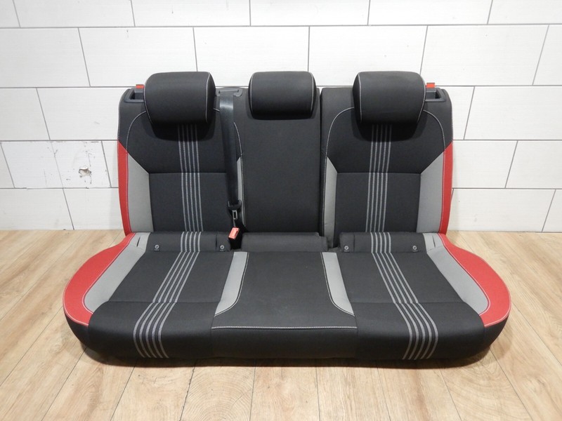 Sitzbank Skoda Rapid Spaceback Montecarlo Hinten Mit Lehne Schwarz Grau Isofix