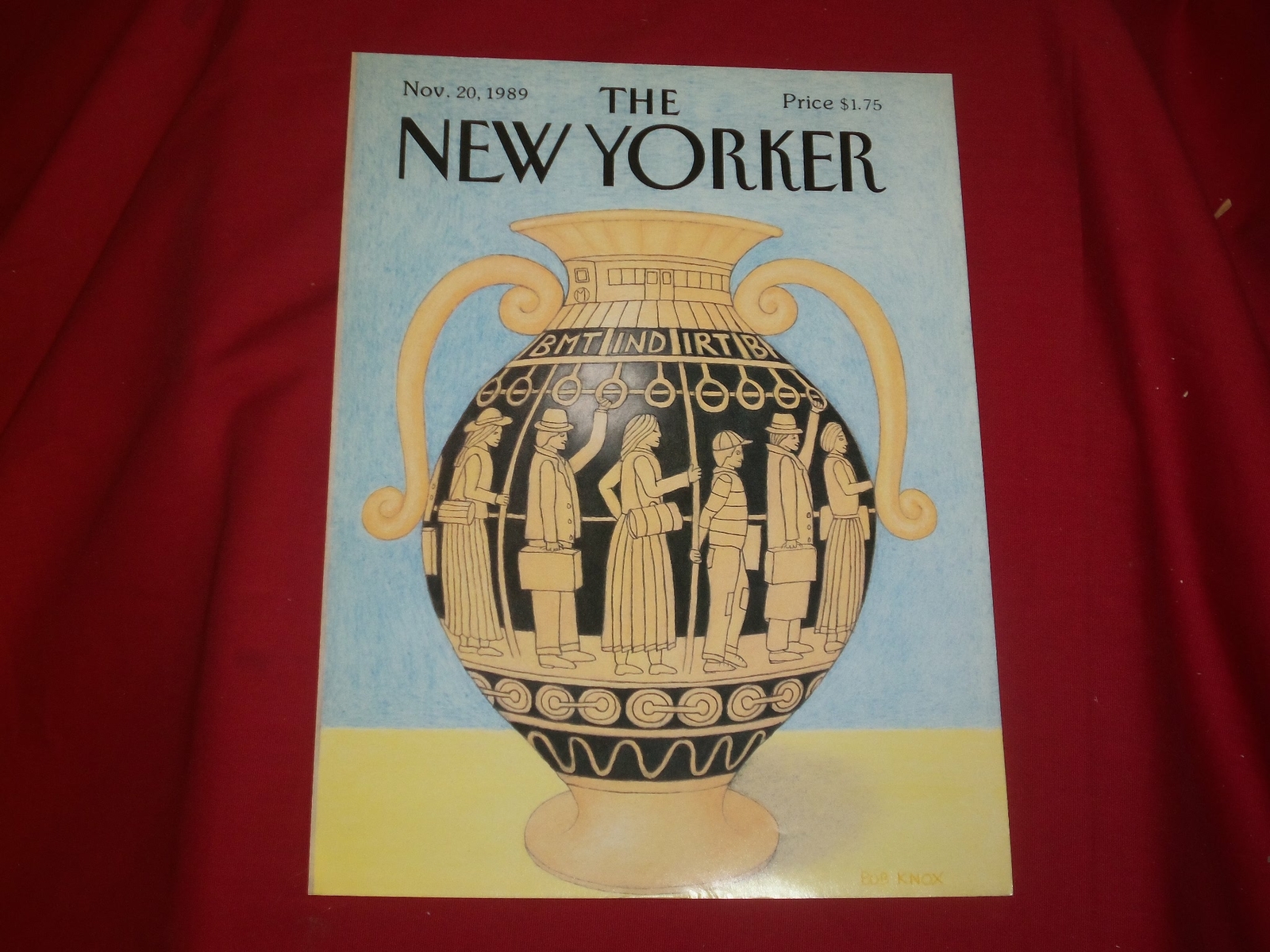 1989 NOVEMBER 20 NEW YORKER MAGAZINE FRONT COVER ONLY