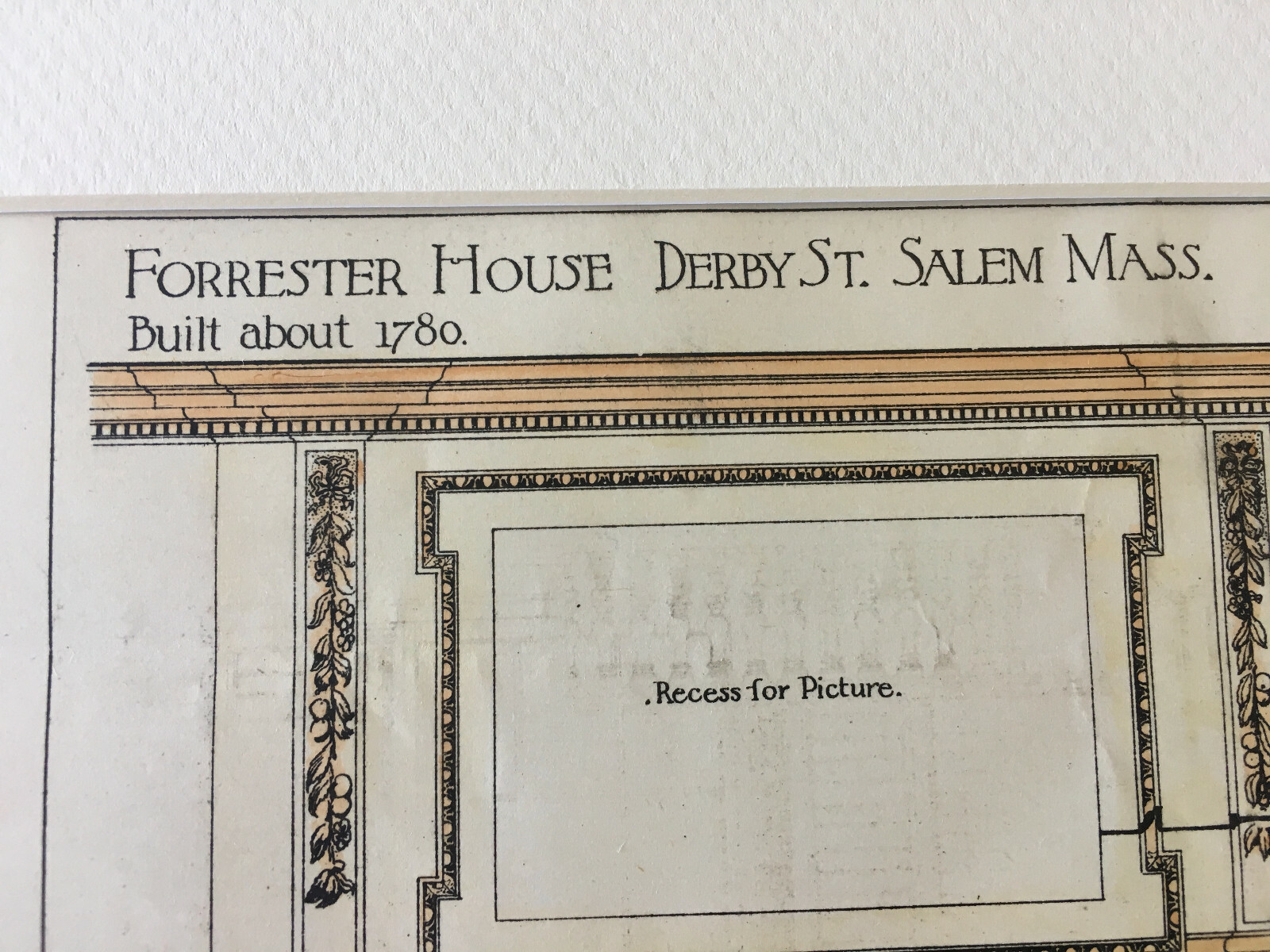 Forrester House, Derby St, Salem, MA, 1886, Original Hand Colored