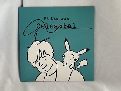 Ed Sheeran Celestial Signed CD Single Pokemon Pikachu Artwork Autograph IN HAND