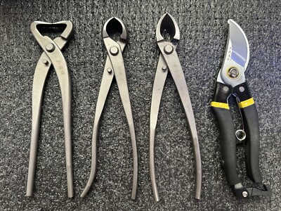 4 Pieces Bonsai Tool Set, Trunk Splitter, Knob Cutter, Branch Cutter, Pruner 8 