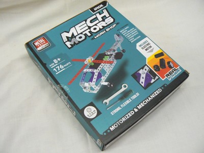 Apache Helicopter Metal Tech Motorized Mechanized 176 Pc Building Kit BRAND NEW