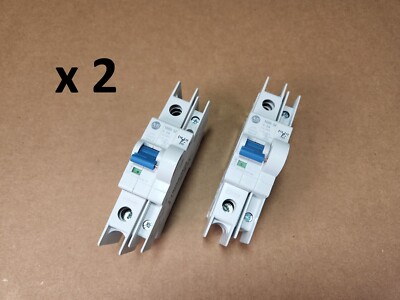 Lot of 2 / NEW Allen-Bradley 1489-M1C020 Breaker 2A w/ 1489-AMRA3 Aux. Contact