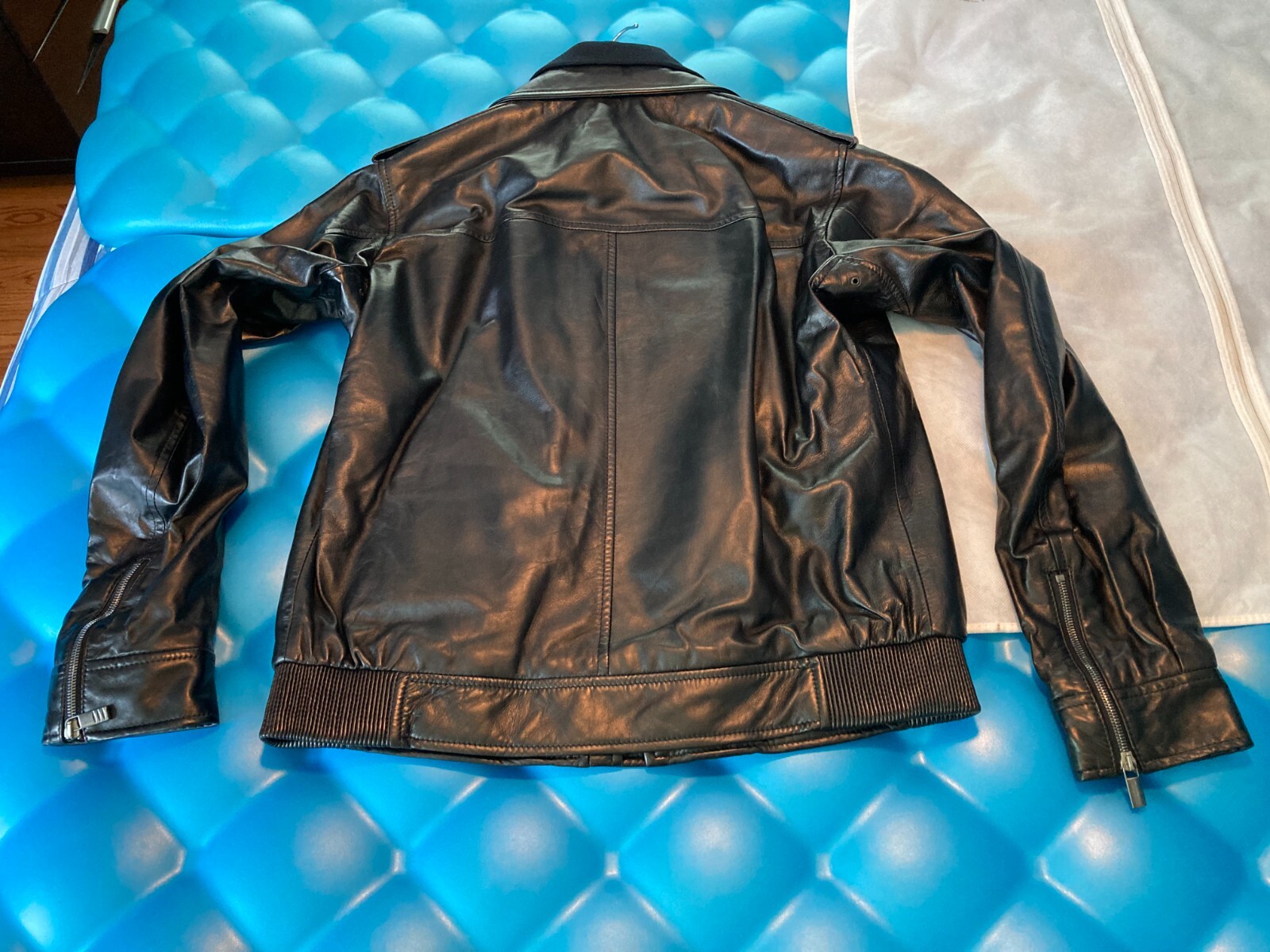 Pre-owned Porsche Design Leather Jacket From The Essential Collection Of 2012. Men's Usa S In Black