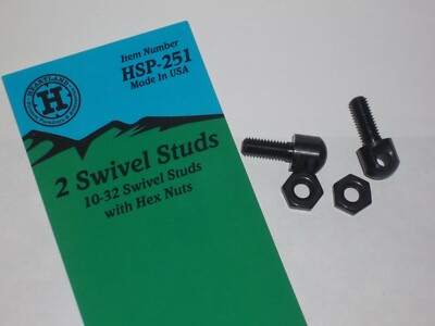 Rifle Sling Swivel Studs 1/2'' x 10-32 Stud w/Nuts Made in the USA 