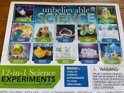 Unbelievable Science 12 In 1 Experiments) *STEM Approved*Brand New education Art