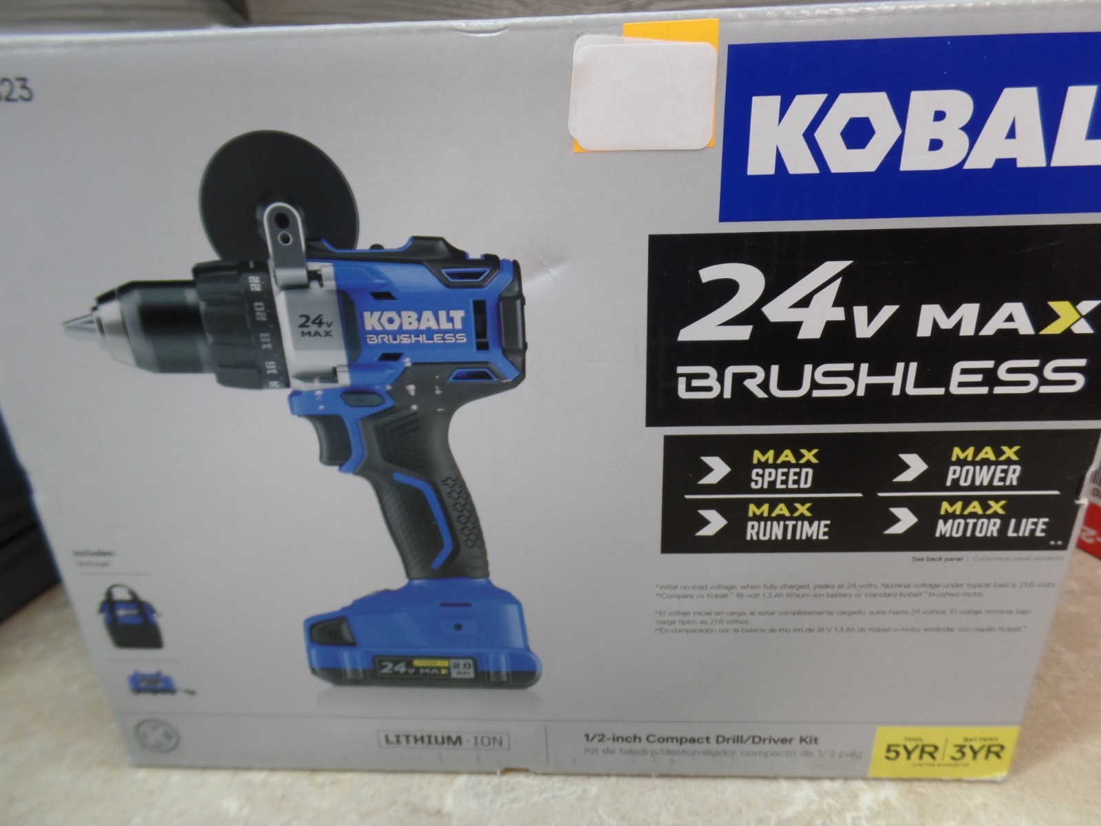 Kobalt KDD 0672823 24V MAX Li-Ion Brushless Compact 1/2