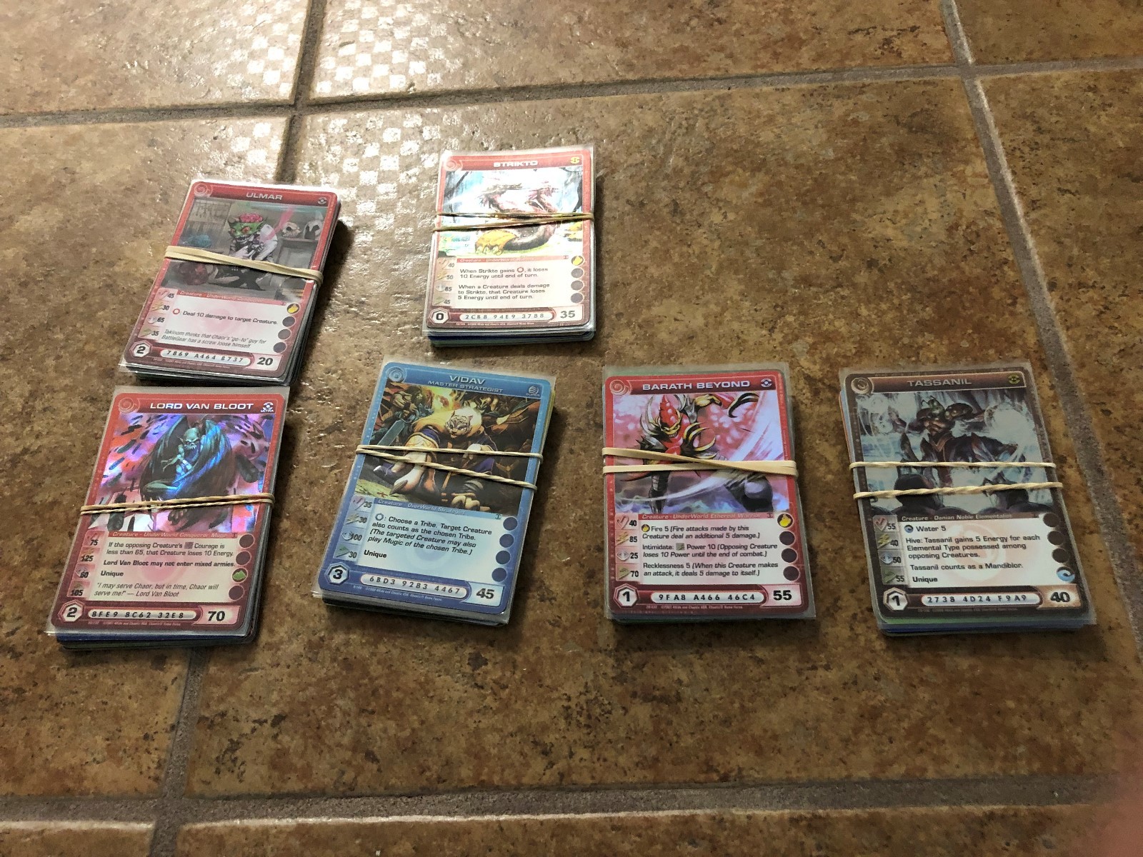 Chaotic trading cards