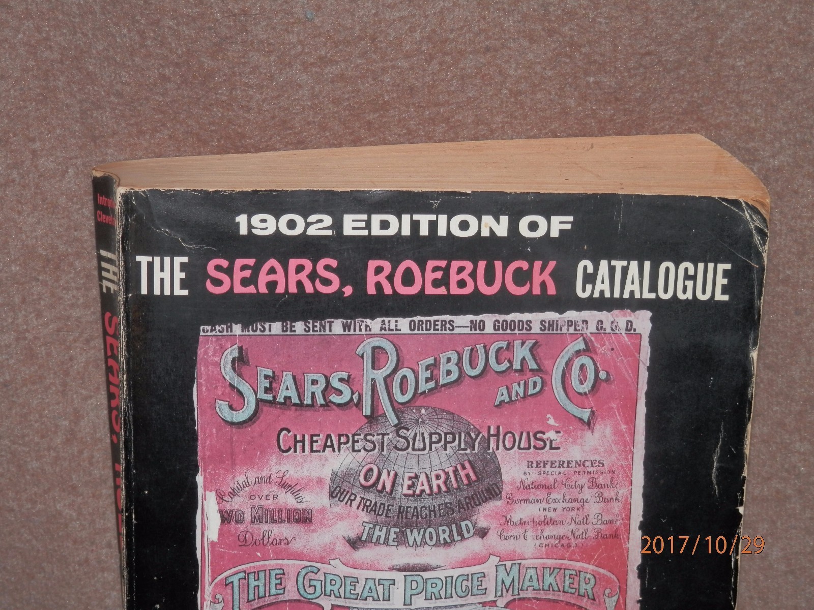 1969 Printed 1902 Edition Sears Roebuck Catalogue