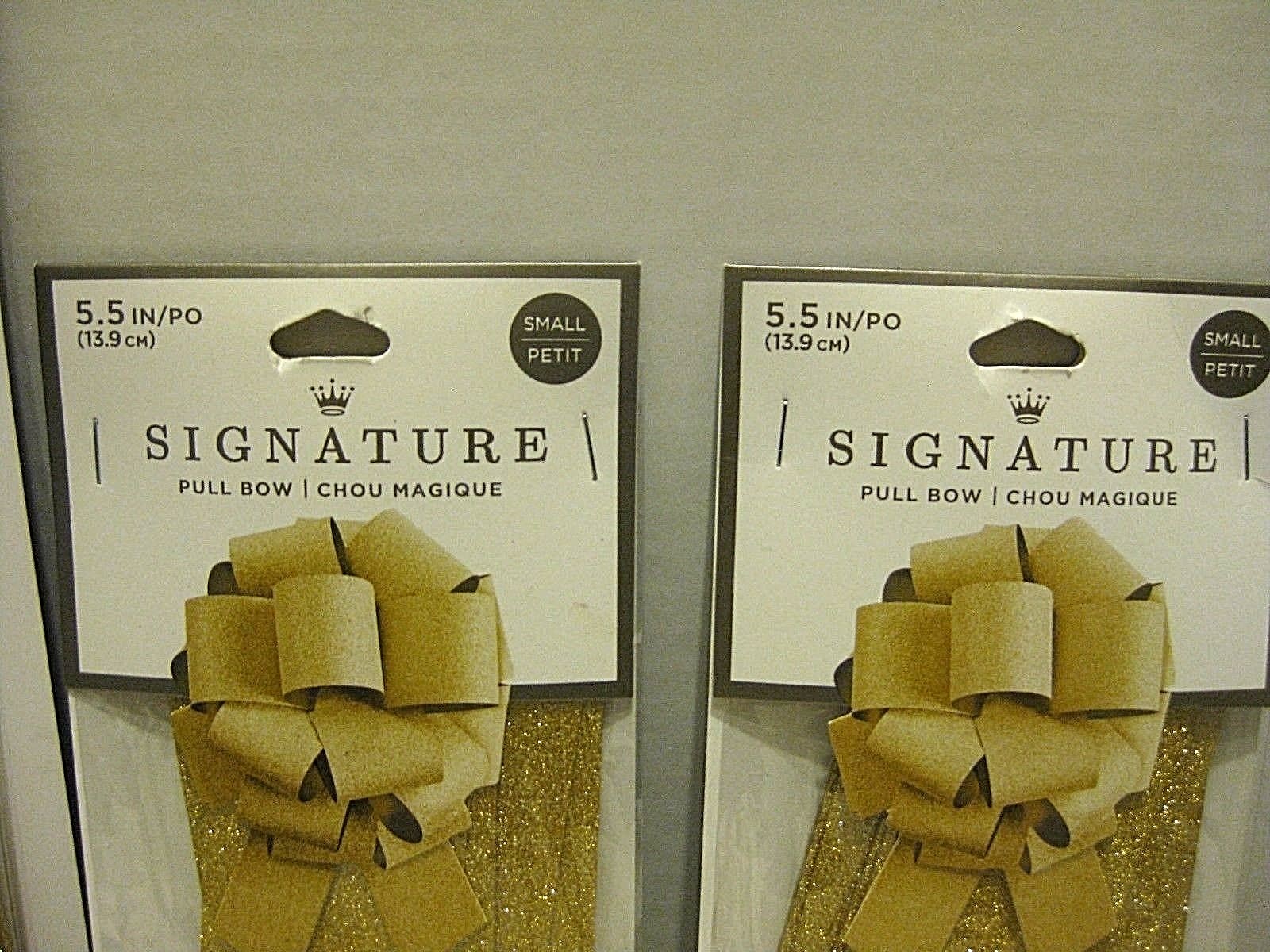 4 Pull Bows Gift Wrap Gold Sparkles 8