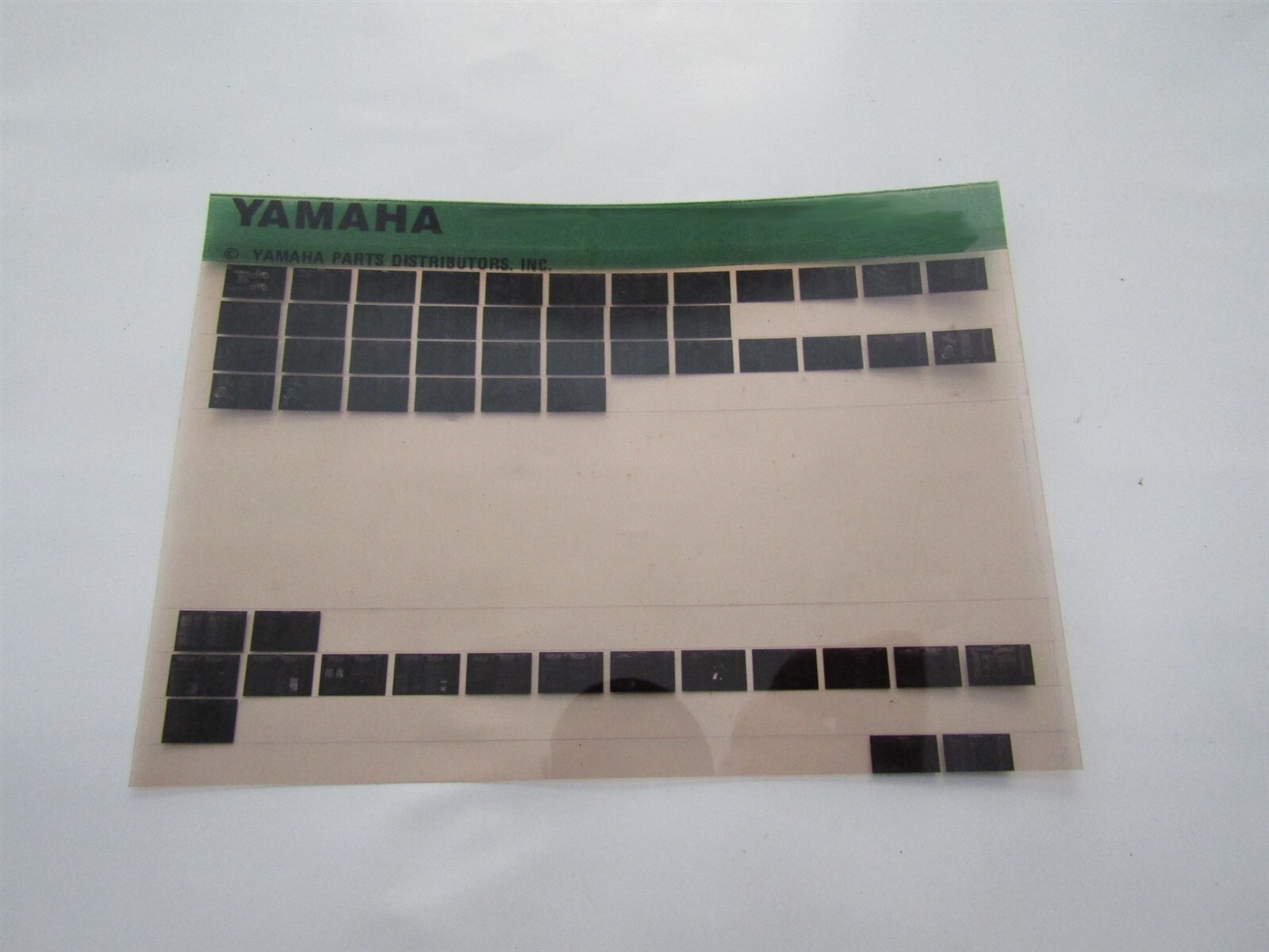 1986 YAMAHA XJ700XS/XSC MAXIM CATALOG PARTS LIST MICRO FICHE