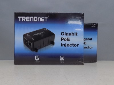 Lot of 2 - TRENDNet Gigabit PoE Injectors Model# TPE-113GI