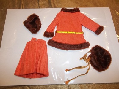 1969 VINTAGE BARBIE WINTER WOW ~1486 GORGEOUS 5 PIECE