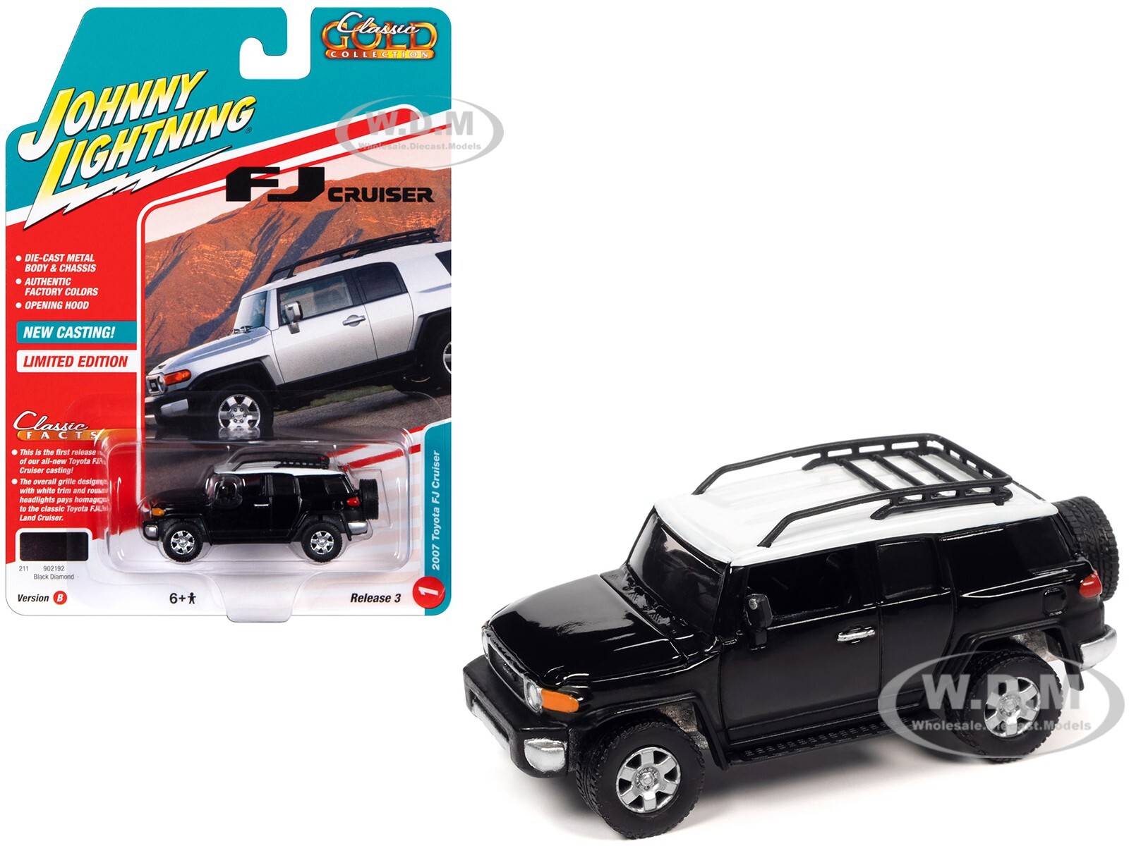 2007 TOYOTA FJ CRUISER BLACK DIAMOND 1/64 BY JOHNNY