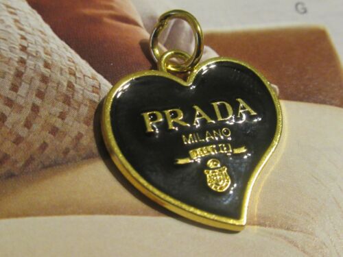PRADA ZIP PULL   20X22MM gold tone BLACK ,   THIS IS FOR 1